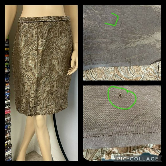 The Limited 8 Patterned Accented Hem Lined Skirt Acetate - Picture 11 of 12